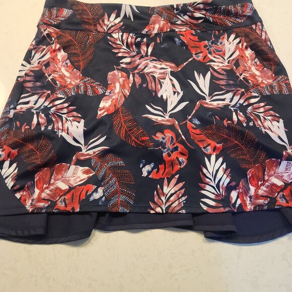 Coral Bay Golf Skort Floral Print Navy Blue Golf Tennis Lined Stretch Size PM - Picture 6 of 12